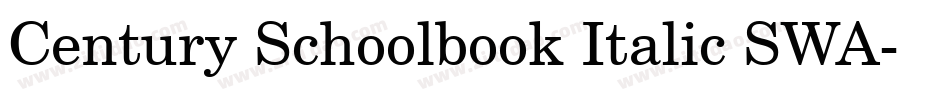 Century Schoolbook Italic SWA字体转换